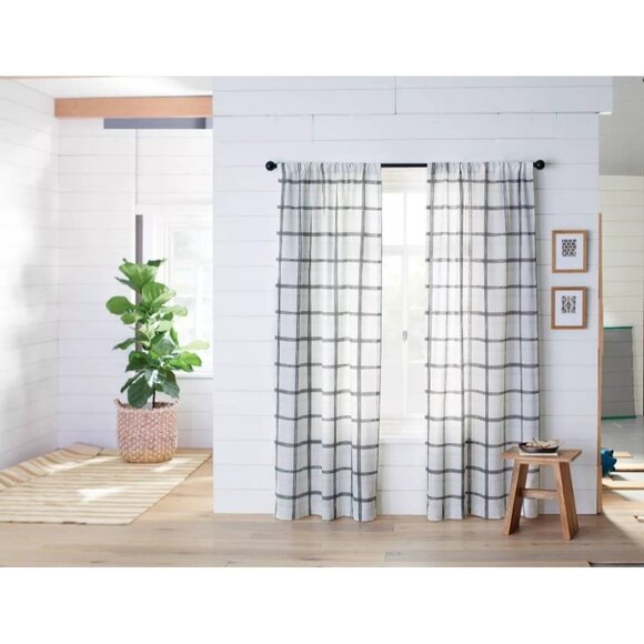 Threshold Oil Rubbed Bronze Finish Expandable Dual Curtain Rod 66" to 120" Long - Picture 3 of 6